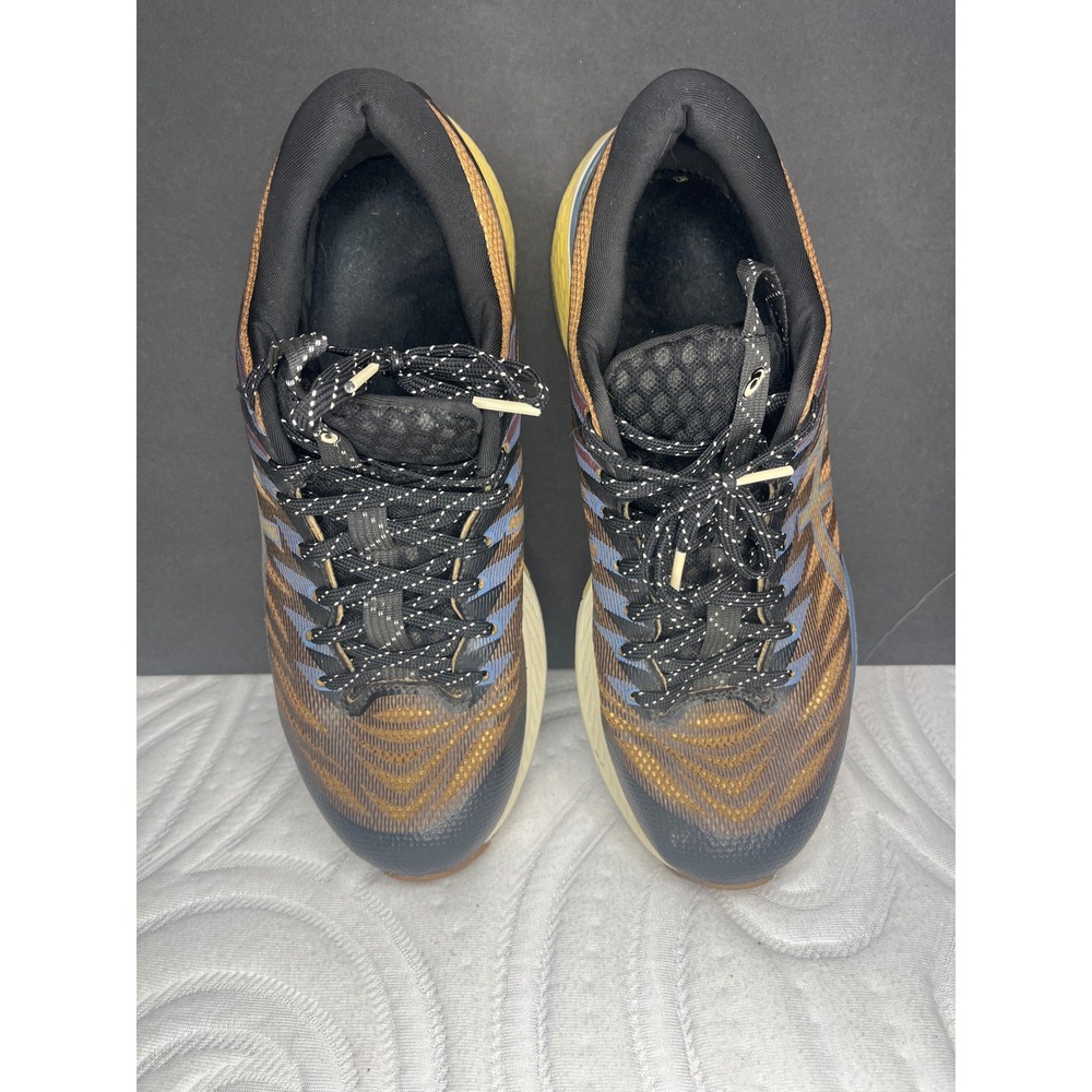 Asics Gel-Kayano 28 Womens 8.5 Running Shoes Black Gold 1202A261 FF Blast
